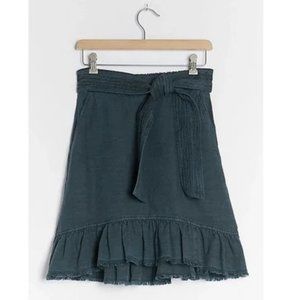 Anthropologie Pilcro and the Letterpress Blue Denim Mini Skirt
